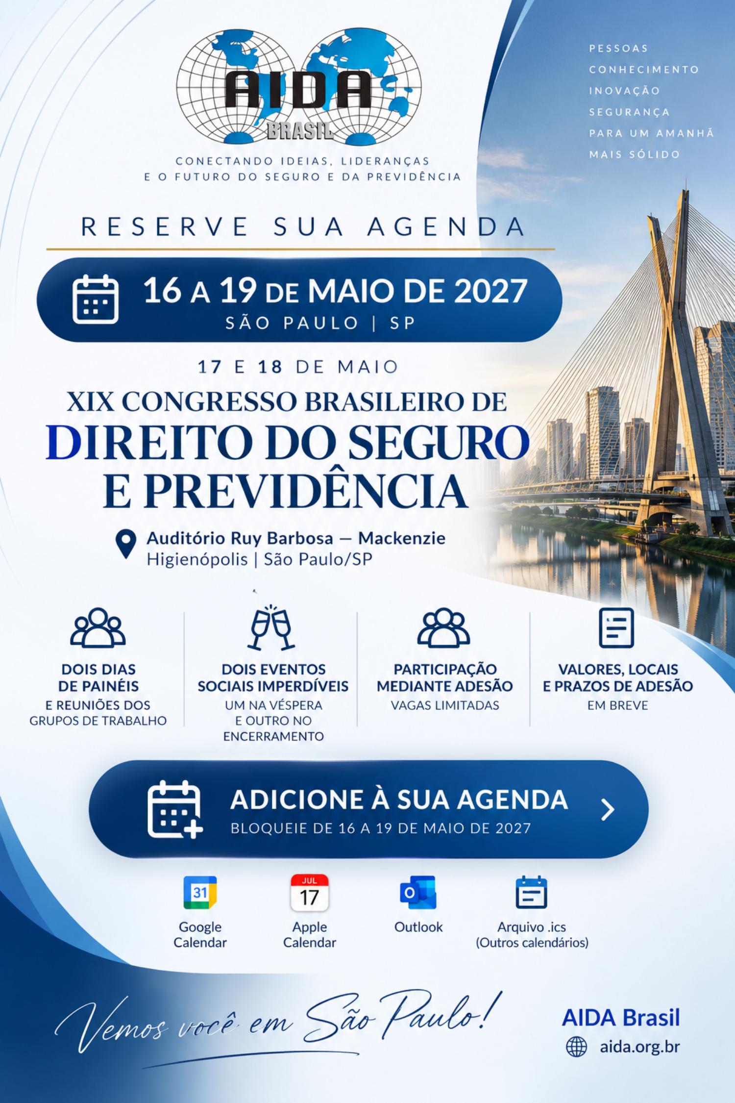 XIX Congresso Brasileiro de Direito do Seguro e Previdência