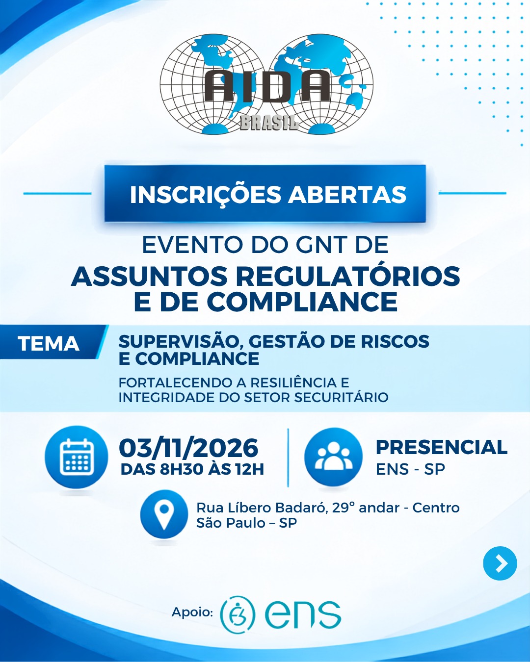 Evento do GNT de Assuntos Regulatórios e de Compliance